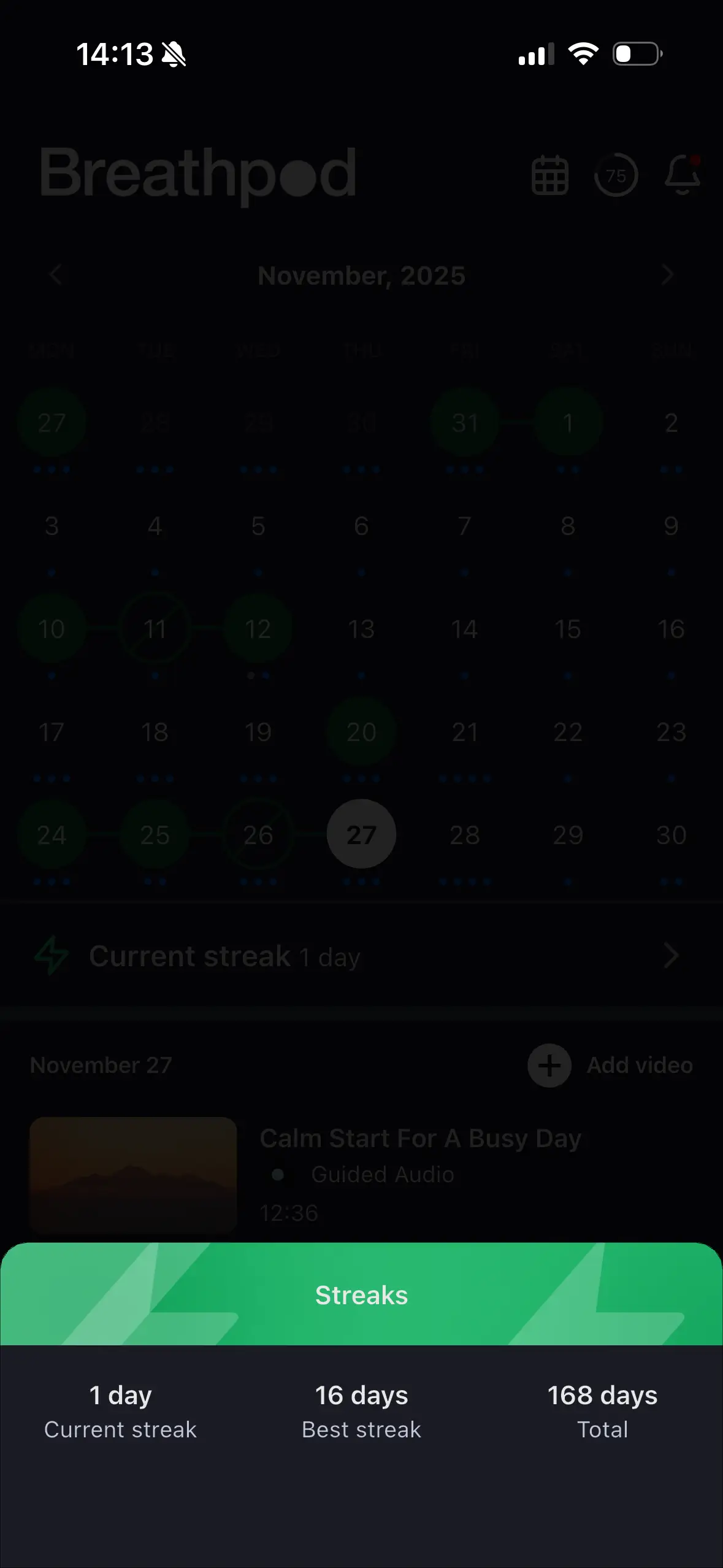 Progress Calendar