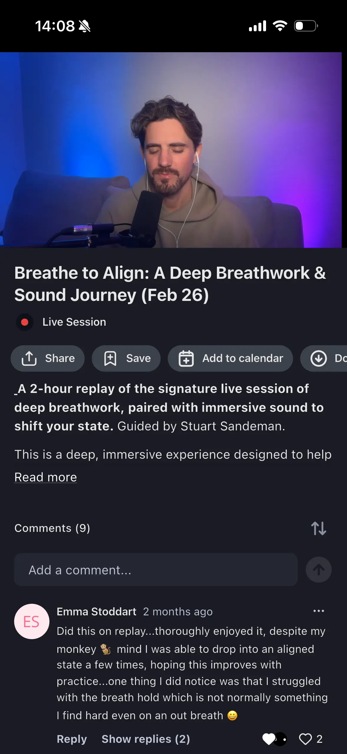 Live Session Detail
